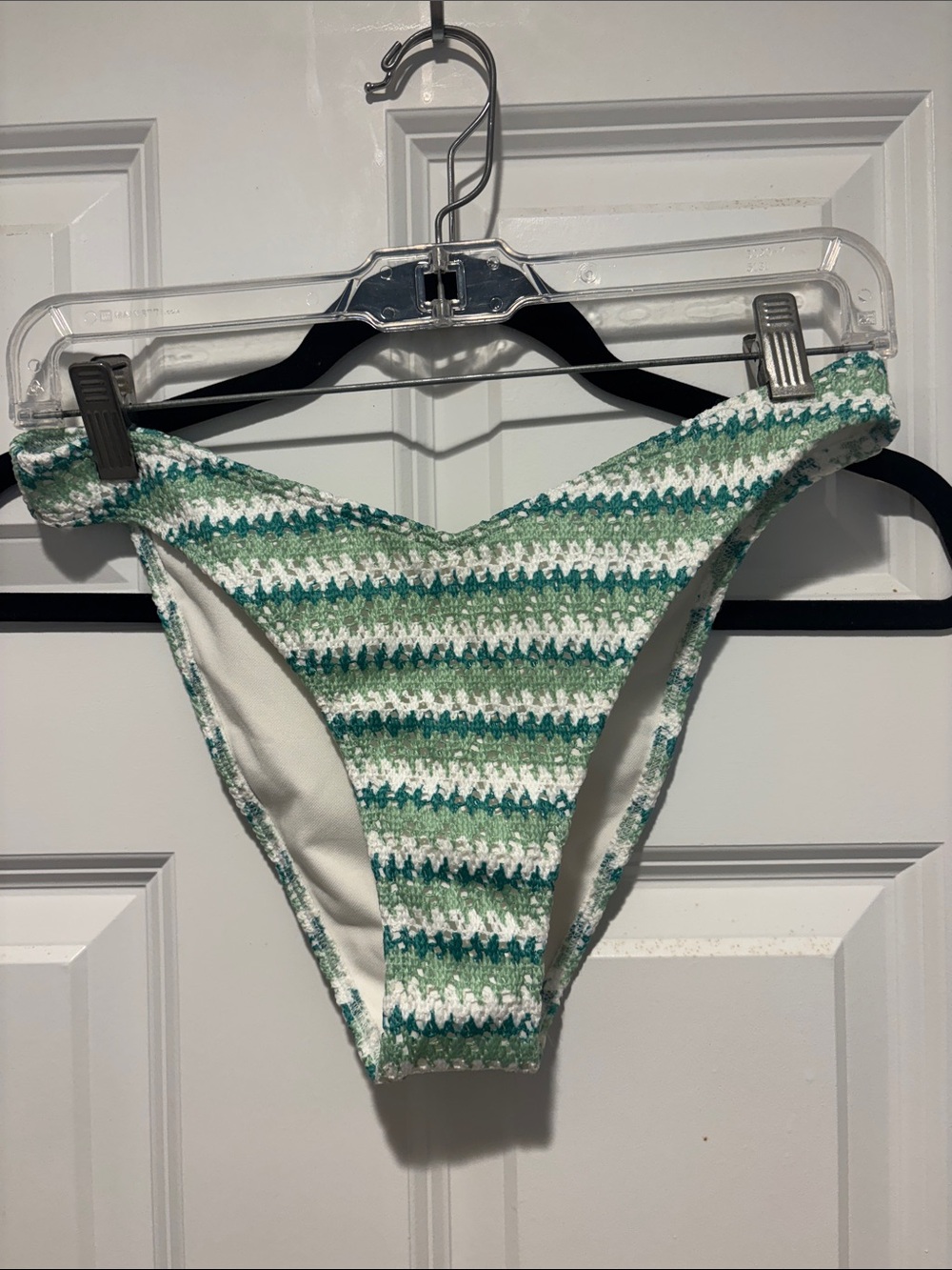 Hollister Green Striped Women’s Swim Bikini Bottom